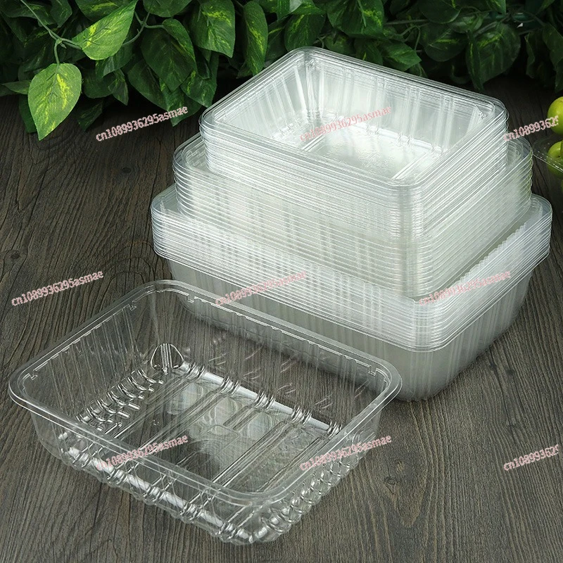 صندوق تعبئة فواكه غير مغطى للاستعمال مرة واحدة، صندوق فراولة، صندوق تغليف بلاستيكي شفاف #1