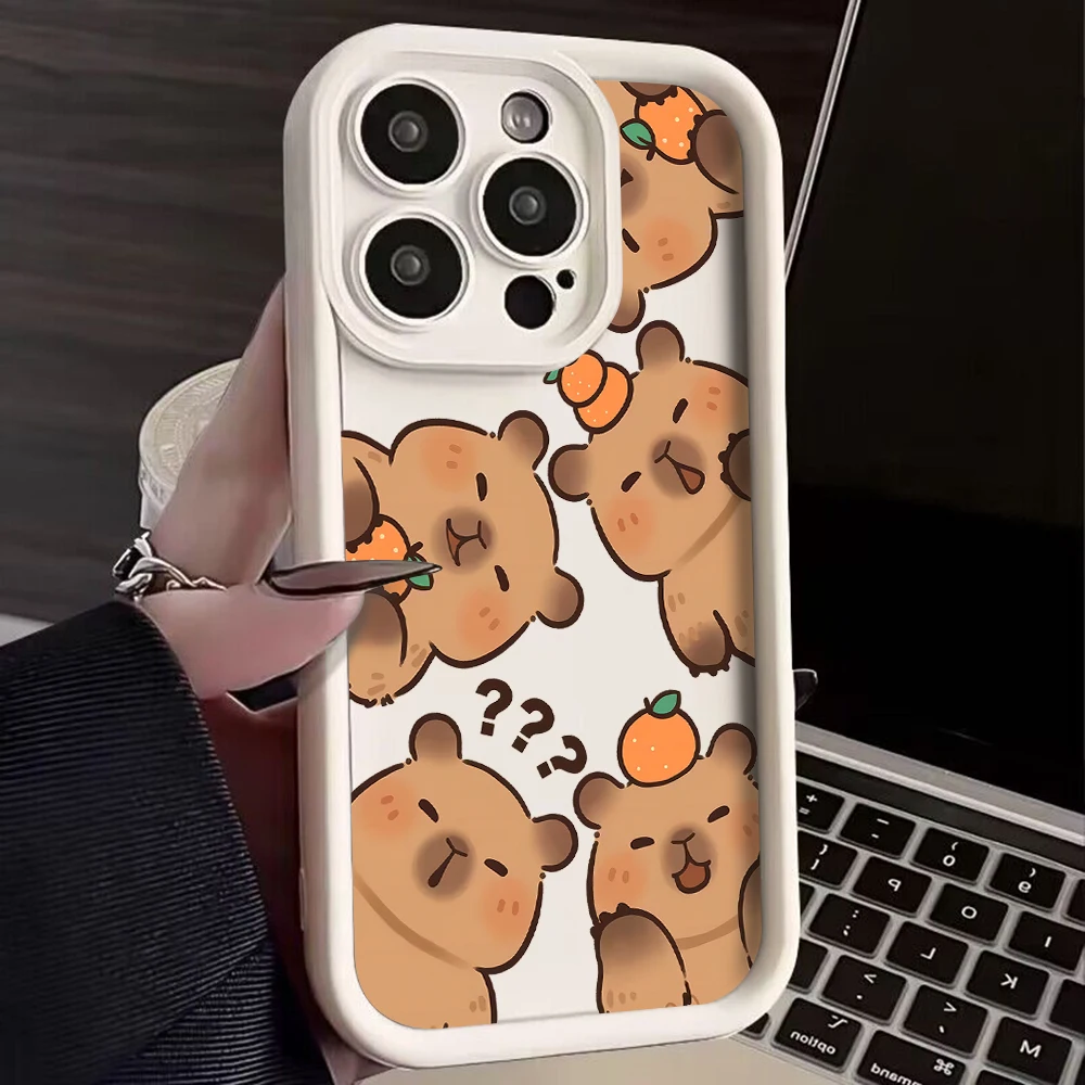 Funny Cartoon capybara Phone Case for OPPO Realme 12 8 8i 7i 11 C11 C12 C15 C20 C21Y C31 C33 C35 C53 C55 4G 5G Cover