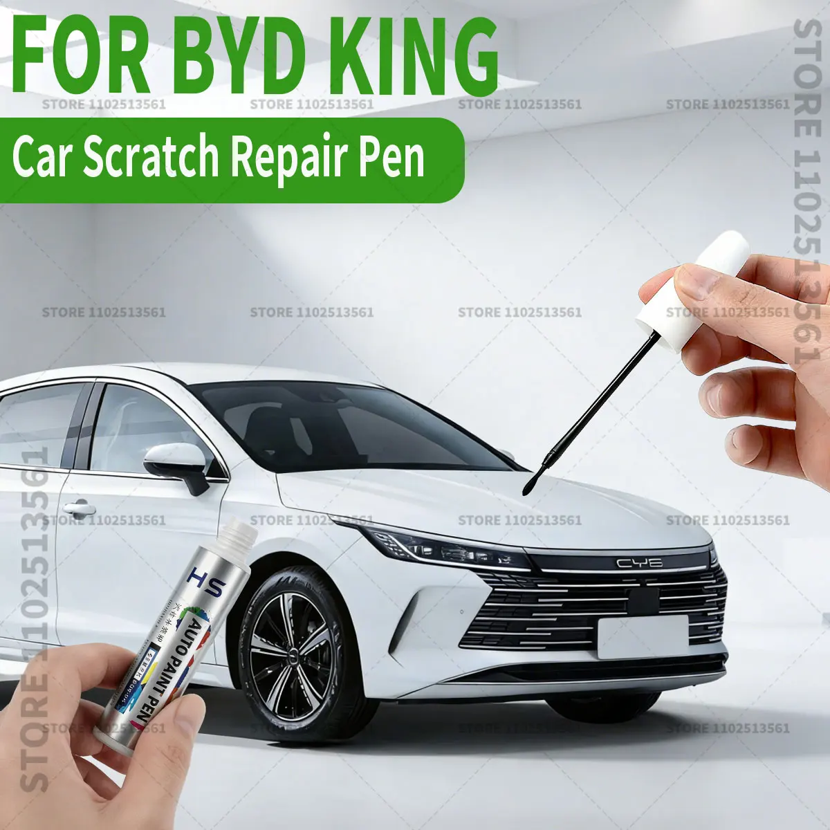 

Карандаш для ремонта автомобильной краски, аксессуары для устранения царапин, цвета: Белый Снежный, Серый WAZ, Синий 082, BYD057, 094, Черный, для BYD King