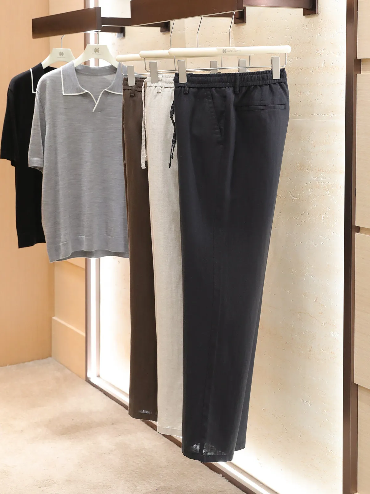 Linen Mixed  Casual Pants Men's Loose Straight Leg Comfortable Lazy Summer Spring Fashionable Casual Trousers