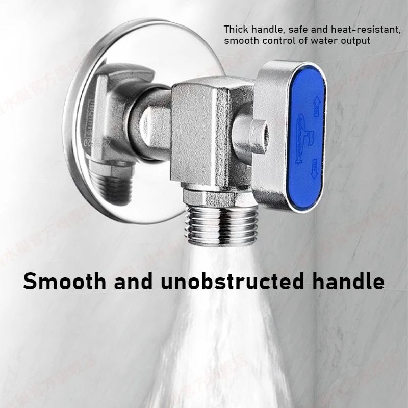 Brass High Flow Ball Valve Fully Open Ball Core Angle Valve Gas Water Heater Hot and Cold Universal 4 Points 6 Points