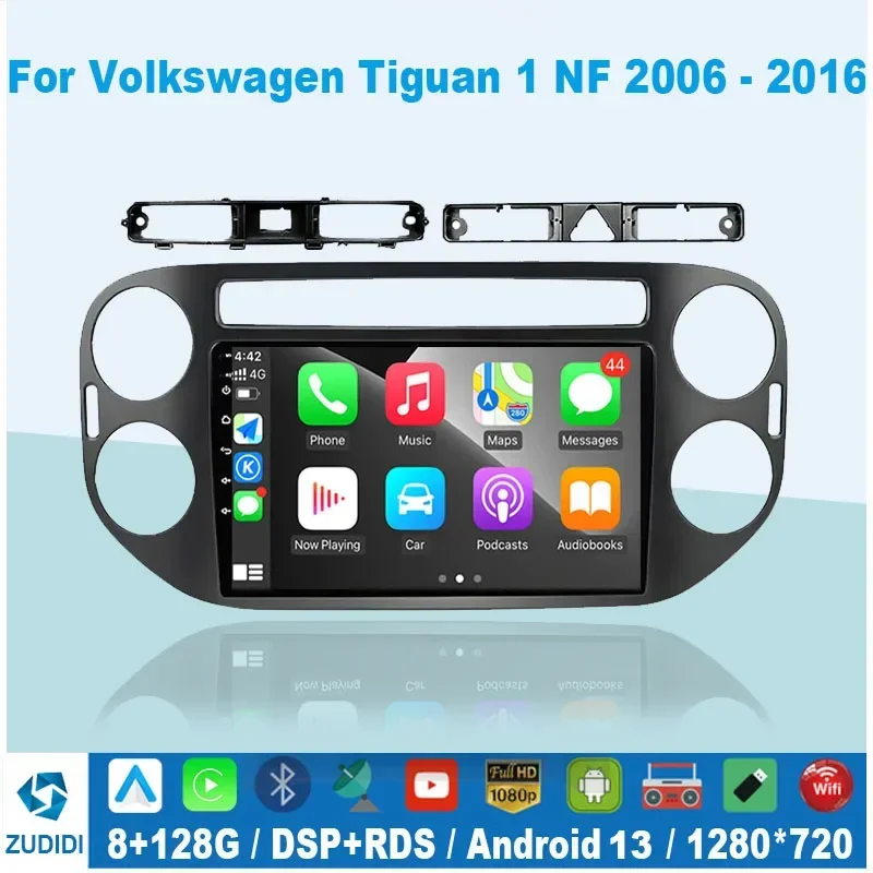 

Android 13 Carplay For Volkswagen Tiguan 1 NF 2006 - 2016 Car Radio Multimedia Video Player Navigation GPS No 2din 2 din dvd