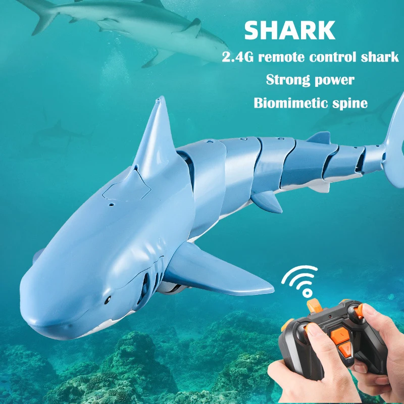 Children\'S Toys Remote Control Shark 2.4G Remote Control Fish Children\'S Toys Summer Water Toys Ultra-Long Range Toy Shark Gift