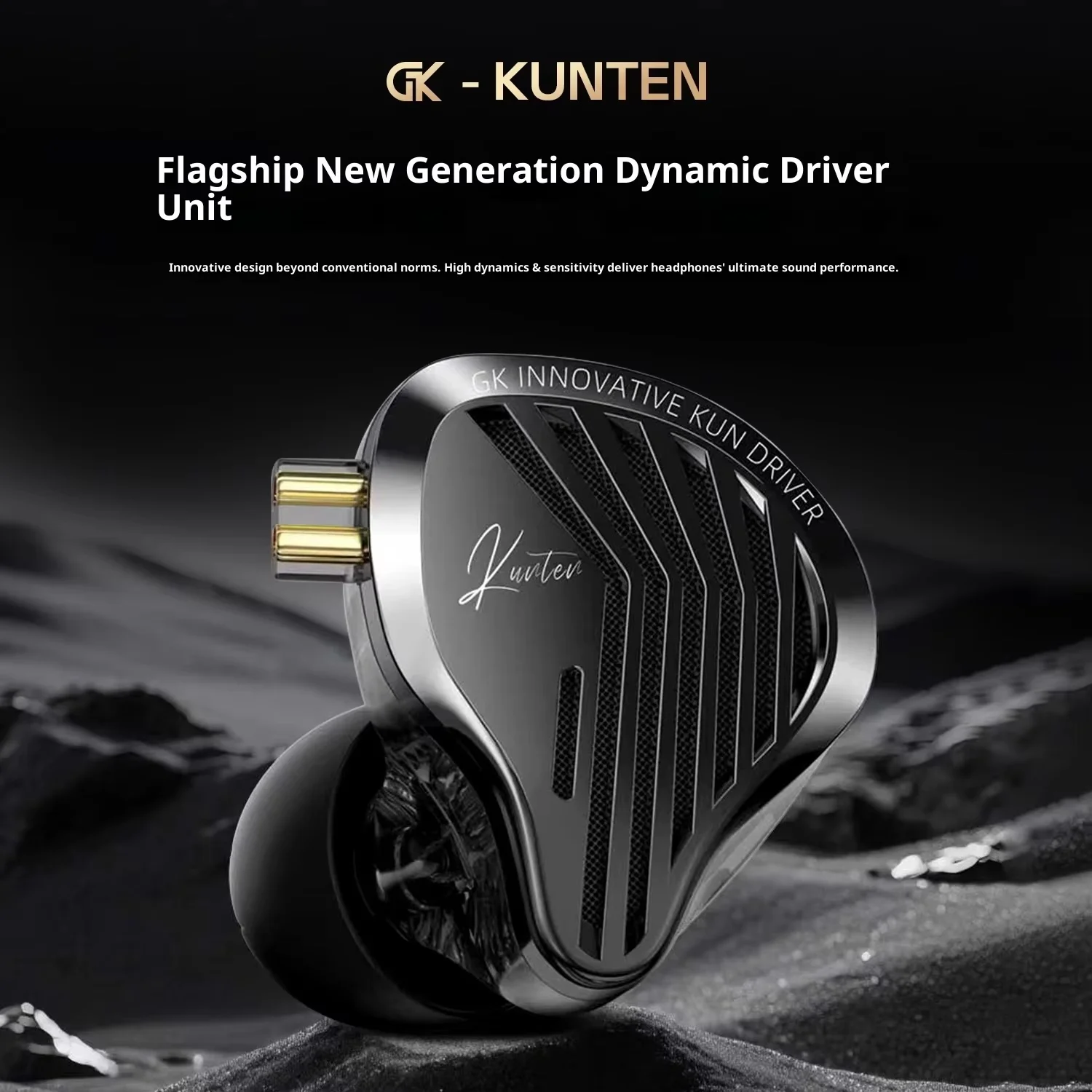 GK KUNTEN Dynamic Driver Hifi Heavy Bass Metal Earbuds With Detachable 2pin Cable For Sports Gaming Music Lovers Gift
