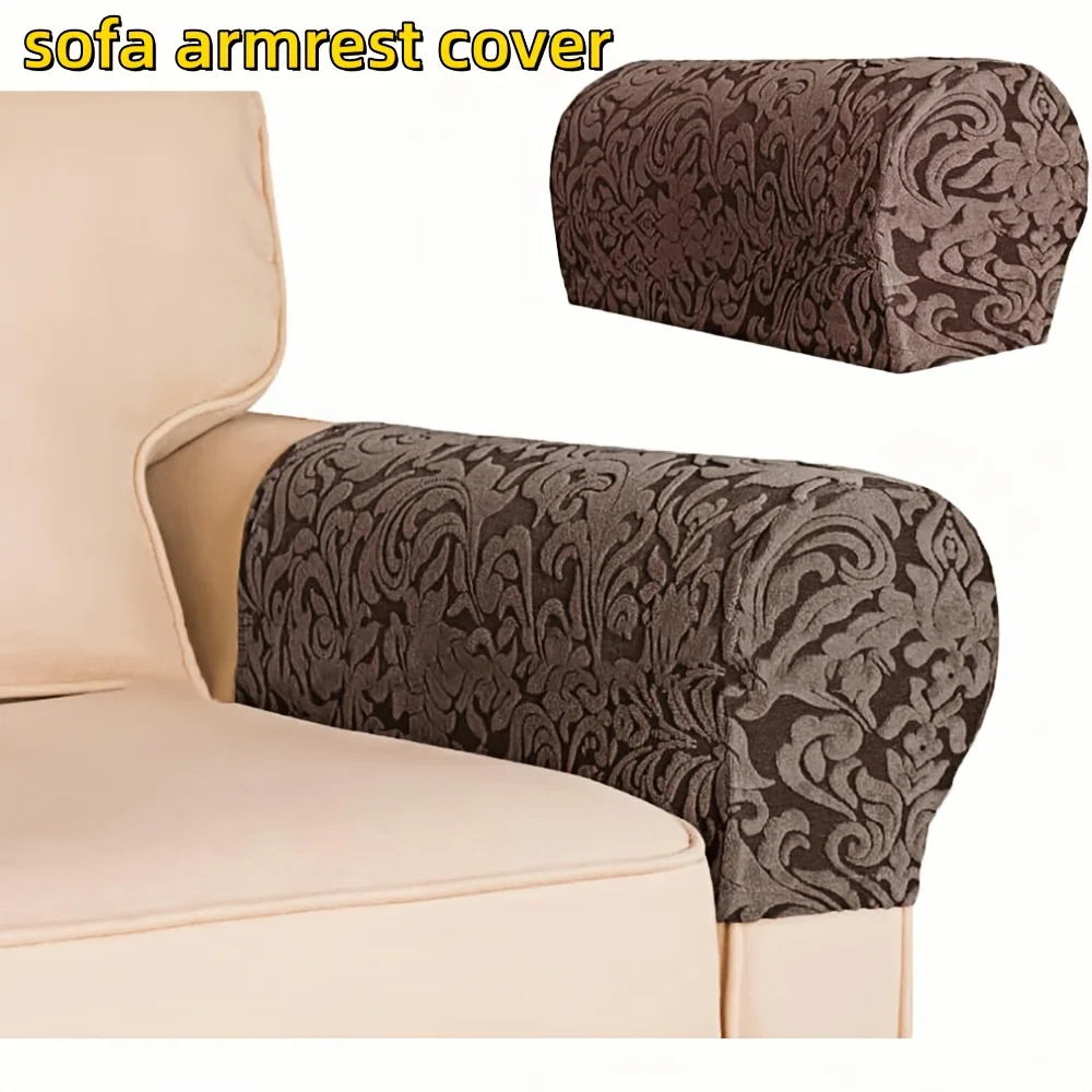 2pcs/set solid color elastic dustproof sofa armrest glove decoration Couch Arm Protector Stretch to Fit