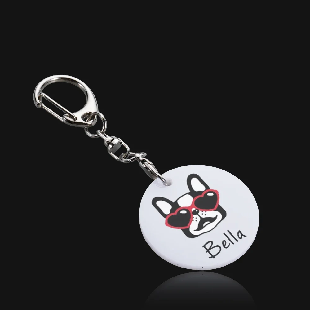 Personalized Dog Cat Pet ID Tags Customized French Bulldog Cat Puppy Pet ID Collar Name Number Tag Pendant Pet Accessories