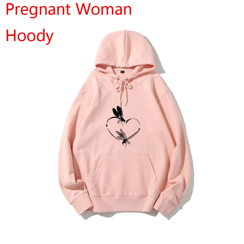 

Dragonfly Funny Cute Sweet Cartoon Print Pregnant Woman Hoody Pregnant Women Spring Autumn Hoodie Add Your Design Idea Cool DIY