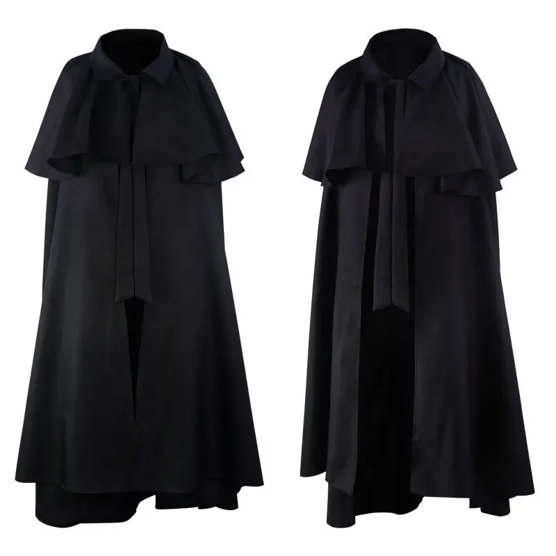 Medieval Renaissance Warrior King Guard Maxi Cloak Lord Retro Gothic Knight Stage Costume Cosplay Priest Trench Cape For Men