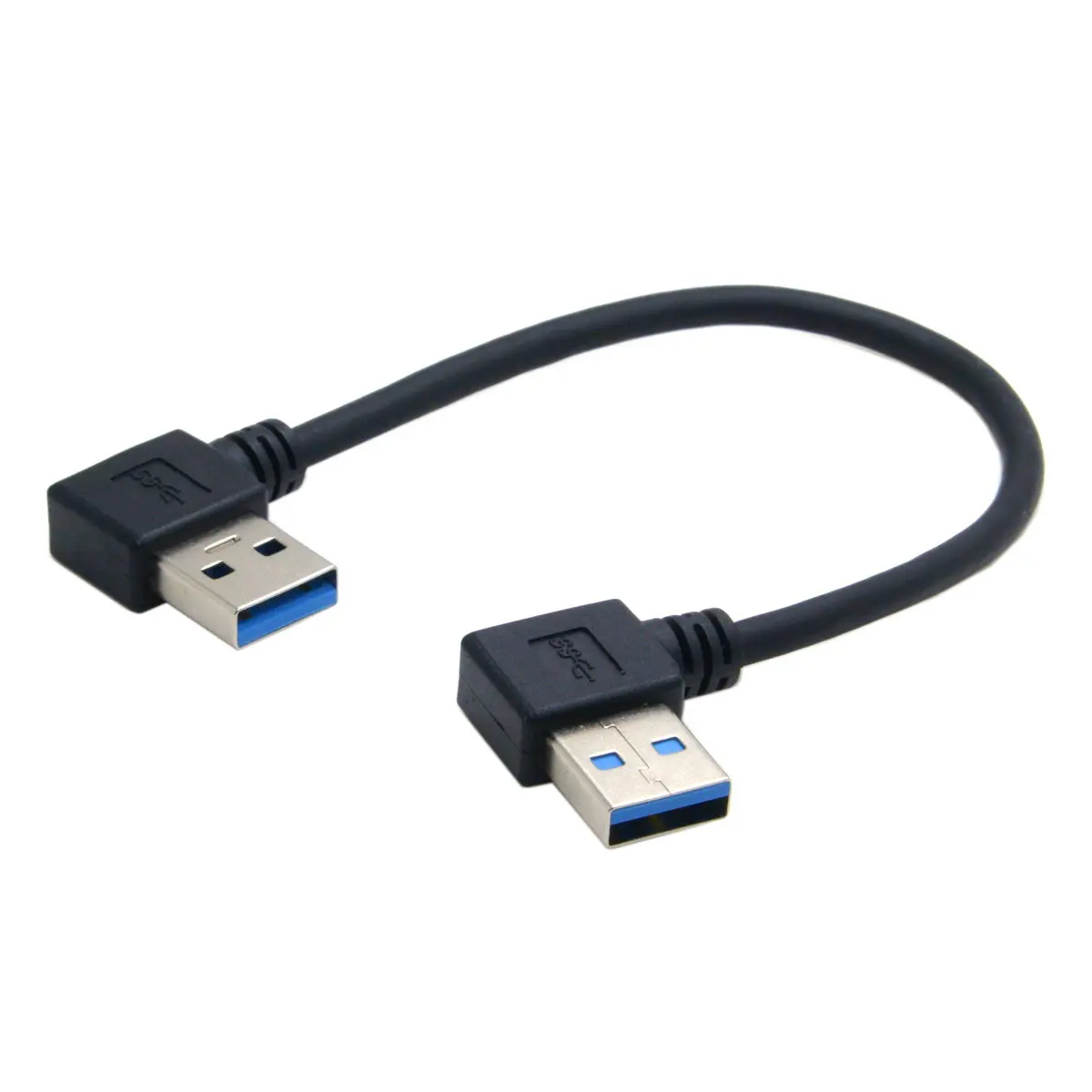 Cablecc-Cable de extensión USB 3,0 tipo A macho, Cable USB 3,0 tipo A macho de izquierda A USB 3,0 A tipo derecho