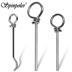 Spinpoler 100pcs Fishing Spike Connecting Pins Needle Soft Swimbait Steel Wire 25mm Bent Pin Fixed Lock Accessories Tools Pesca