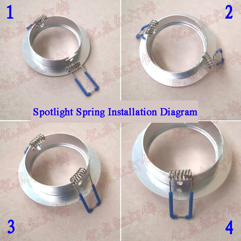 Fixed Spring Bracket Spring Clip Buckles with Sheath for DIY LED Ceiling Light Aisle Light Crystal Spotlight Downlight Wall Lamp