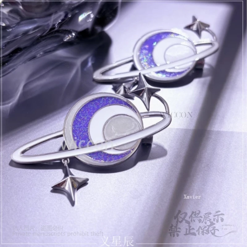 

Xavier Metal Star Badge Brooch Anime Love and Deepspace Female Halloween Gift Cosplay Y2K Cosplay Costume Accessories Props