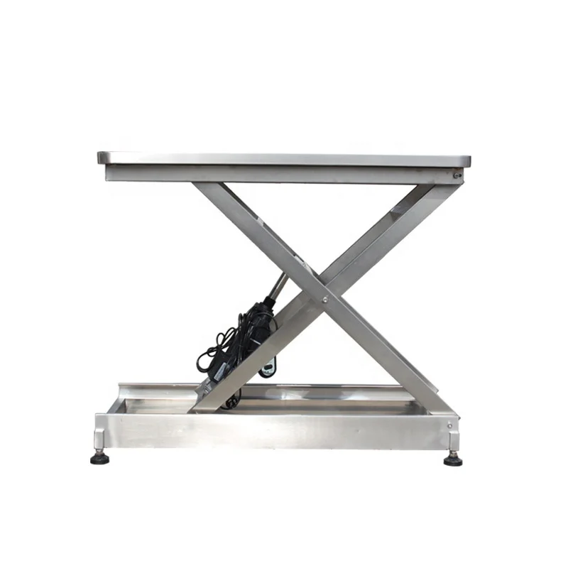 Vet Stainless Steel Pet Weighing Table, Lifting Grooming Operating Table, Veterinary Treatment Equipment