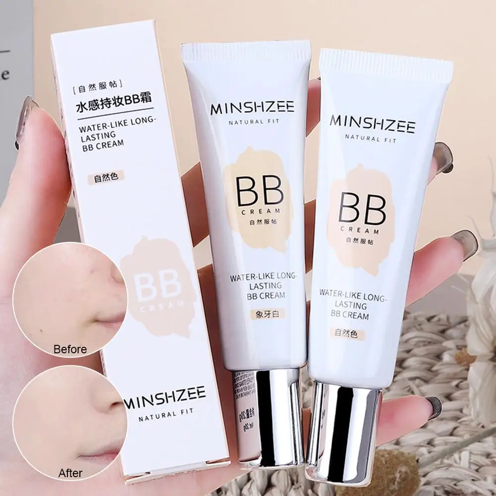 Moisturizing Liquid Foundation Ivory White Natural Color BB Cream Waterproof Lasting Base Concealer Lightweight NonSticky Makeup
