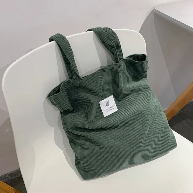 JIOMAY 2025 Women's Corduroy Shopper Bag Stylish Tote Bag-Durable Casual Big Shopper with Large Capacity Perfect for Daily Use
