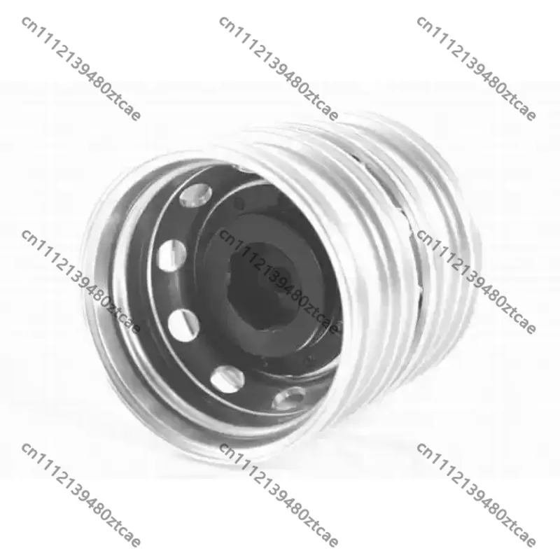 Rear Dual‑Wheel Narrow Rim Hub, Spare‑Part for 1/14 RC Tractor‑Truck Container Semi‑Trailer, Hobby Accessory