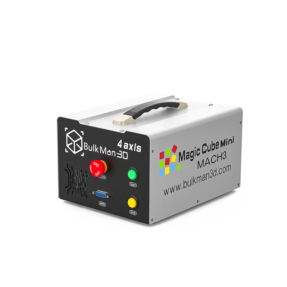 Industrial Grade 4-Axis CNC Controller Magic Cube Mini Box with MPG Handwheel Mach3 Motion Control for Milling And Engraving