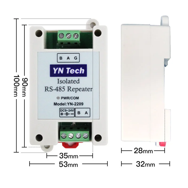 Repetidor amplificador de aislamiento fotoeléctrico, protección de rayos Industrial, RS485, aislador 485