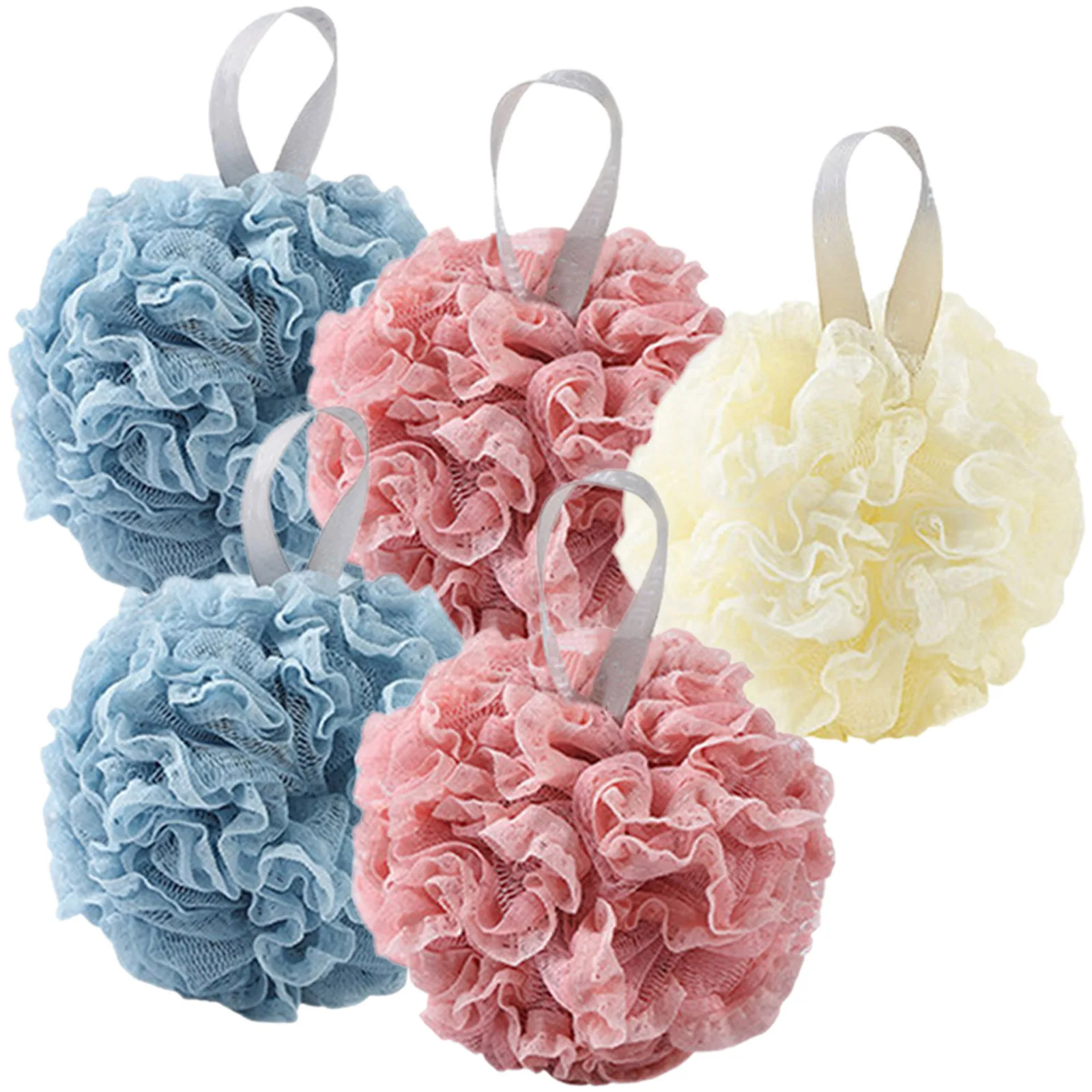 

Bath Ball Flower Exfoliating Scrubber Sponge Lace Design Body Cleanser Shower Brushes Bathing Ball Nylon Material Rich Foam