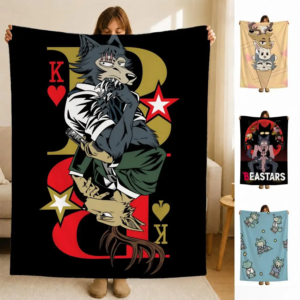 anime B-Beastars Anime Throw Soft Flannel Blanket for Bed Bedroom Sofa Picnic Throw Skin-friendly Breathable Gift Cover