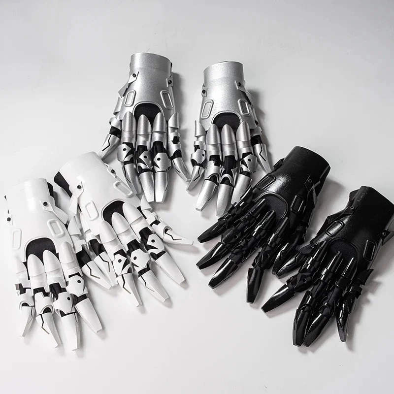 Mechanical Science Fiction Gloves Toys Adult Unisex Cyberpunk Cosplay LED Night Gloves Halloween Party Game Roleplay Props Gift