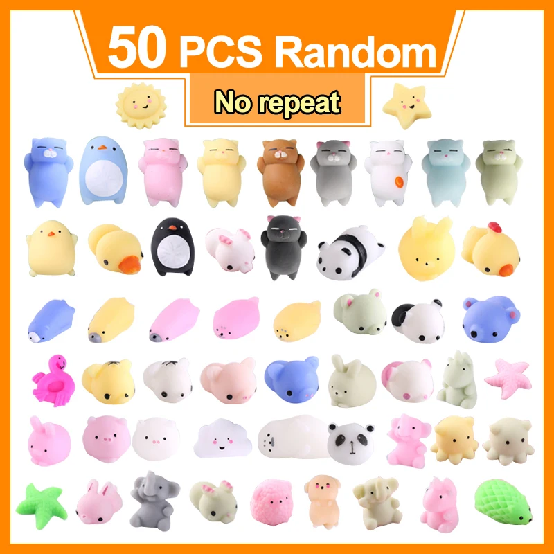 50-5PCS Kawaii Squishies Mochi Squishy Toys For Kids Antistress Ball Squeeze Party Favors Stress Relief Toys Birthday Gift j51