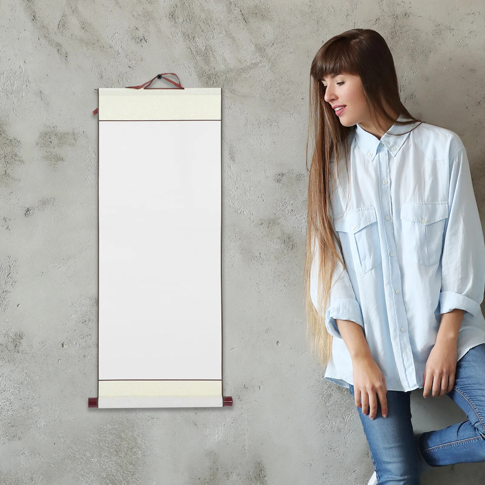 

3Pcs Drawing Scrolls Paper Chinese Calligraphy Paper Blank Scroll for Writing Painting Practice Multi-Function Art Wall Decor