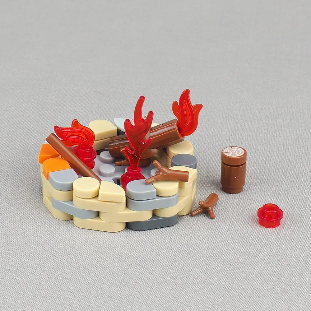MOC Architecture Fountain Square Bausteine – City Park Wasserfunktionsmodell, DIY pädagogisches Konstruktionsspielzeug f