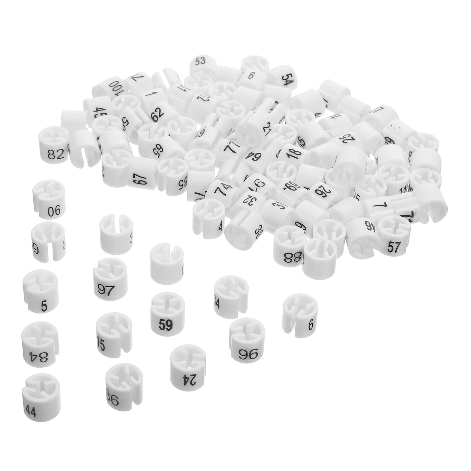 

100Pcs Color Clothing Clips Size Markers Plastic Hanger Number Tags for Garment Size Identification Retail Display