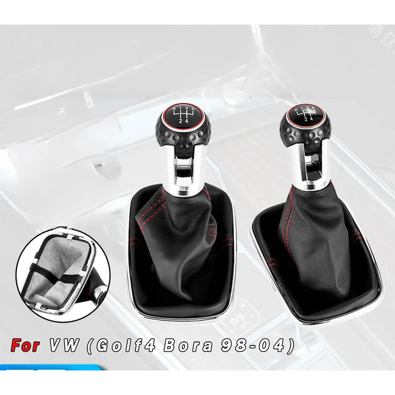 Car Modified Gti Style Shift Knob Complete Set Fit For Volkswagen Golf 4 Bora, Gear Stick Lever Spare Parts