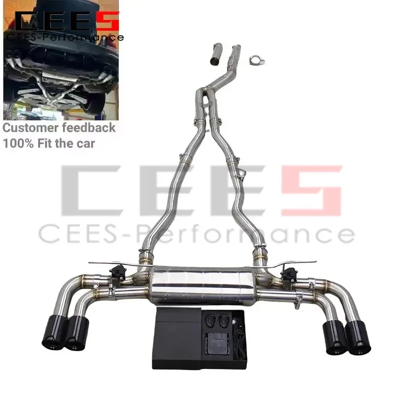 

cees SS304 Catback Exhaust System for BMW 540 540i G30 G38 3.0T B58 (2018-2024) Performance Valved Exhaust Pipes