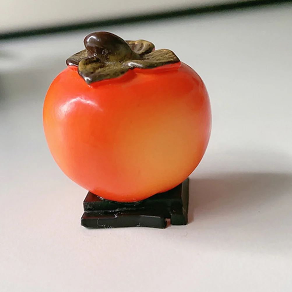 6pcs 미니 가짜 감 모델 시뮬레이션 과일 소품 홈 장식 인형 집 장식 사진 소품 인공 과일