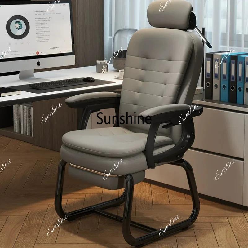 Office computer chair fixed legs comfortable desk chair lunch break reclining back chair