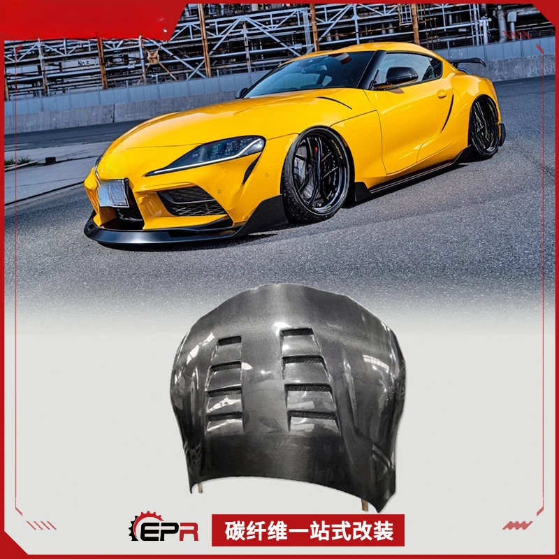 

SAAR для Toyota New Supra A90 (Demon Speedmaster) капот двигателя с открытым отверстием из углеродного волокна