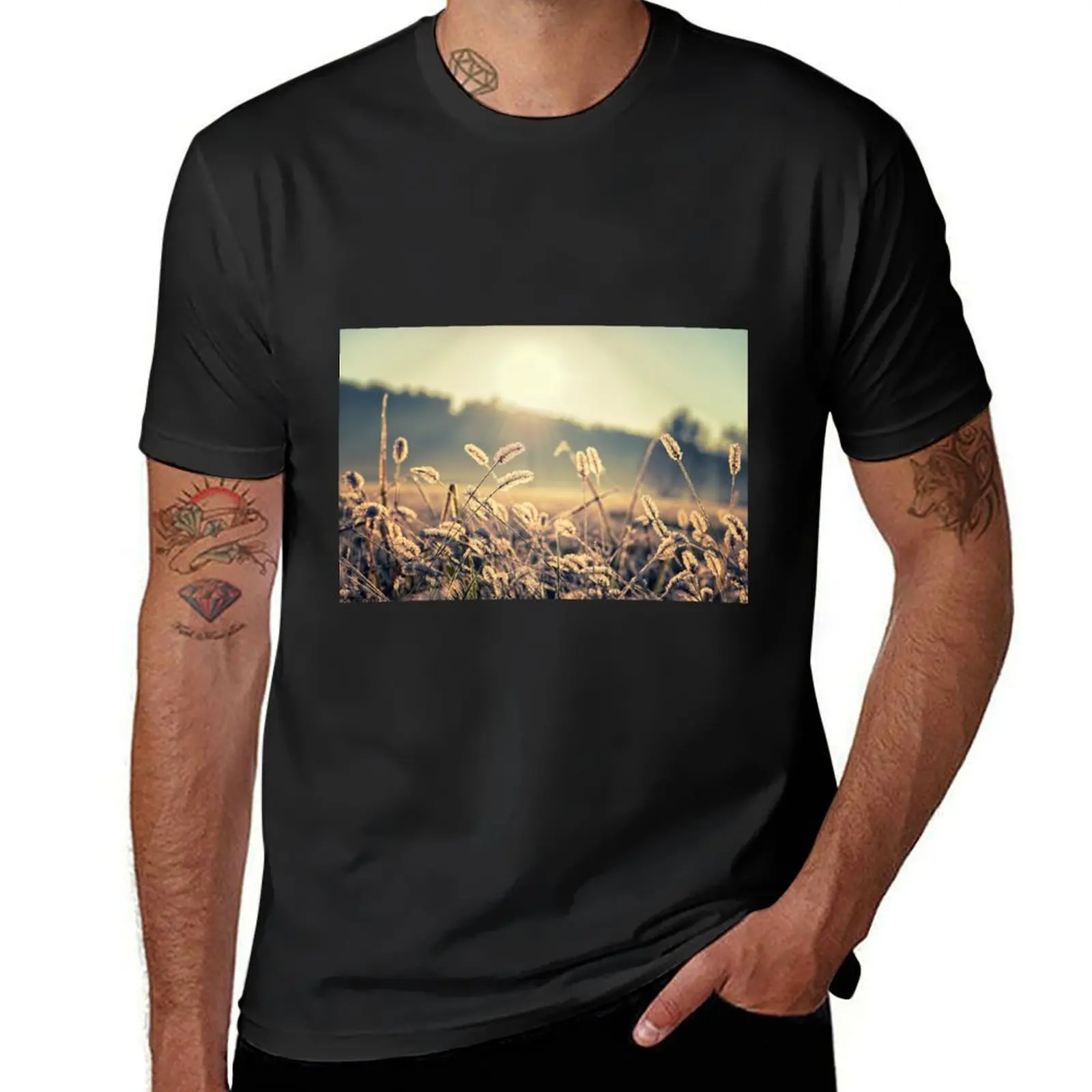 Sunrise in winter morning T-Shirt new edition boys whites customs mens t shirt