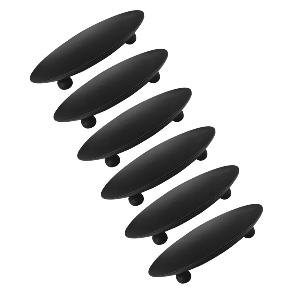 

6pcs Iron Holder Plate Tray Stand for Pillar Candles Black Finish Retro Metal Home Decor Romantic Atmosphere