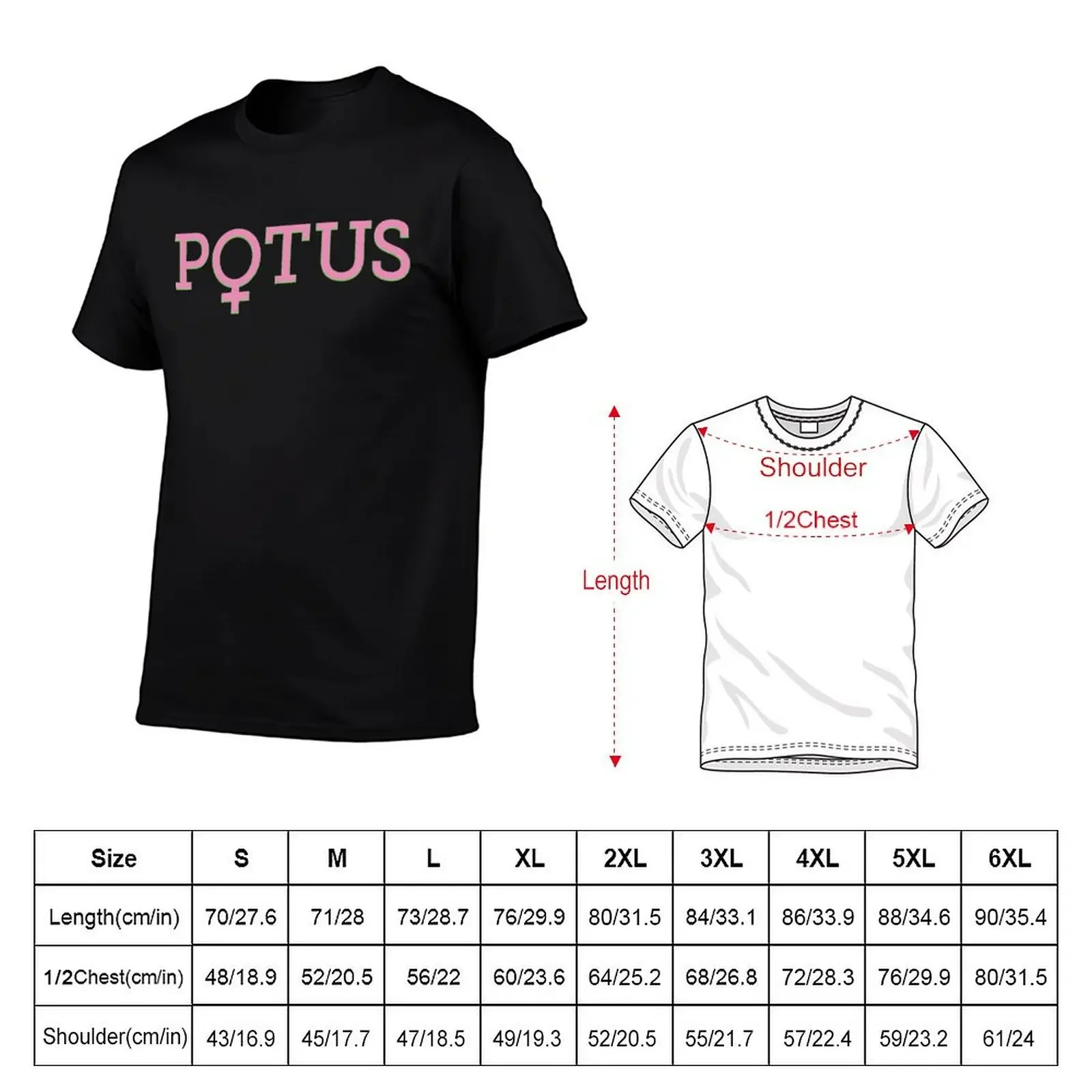 Woman POTUS (pink and green version) T-Shirt customizeds man t shirt anime stuff summer clothes men t shirts high quality