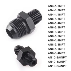 Male AN4 AN6 AN8 AN10- 1/4 NPT 1/8 NPT 3/8NPT 3/4NPT Straight Adapter Flare Fitting auto hose fitting Male Oil cooler fitting