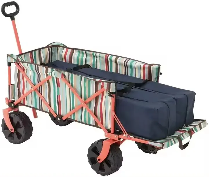 All-Terrain 80kg Folded Wagon Carts Baby and Garden Tool Folding Tool Trolley Portable Camping Beach Wagon