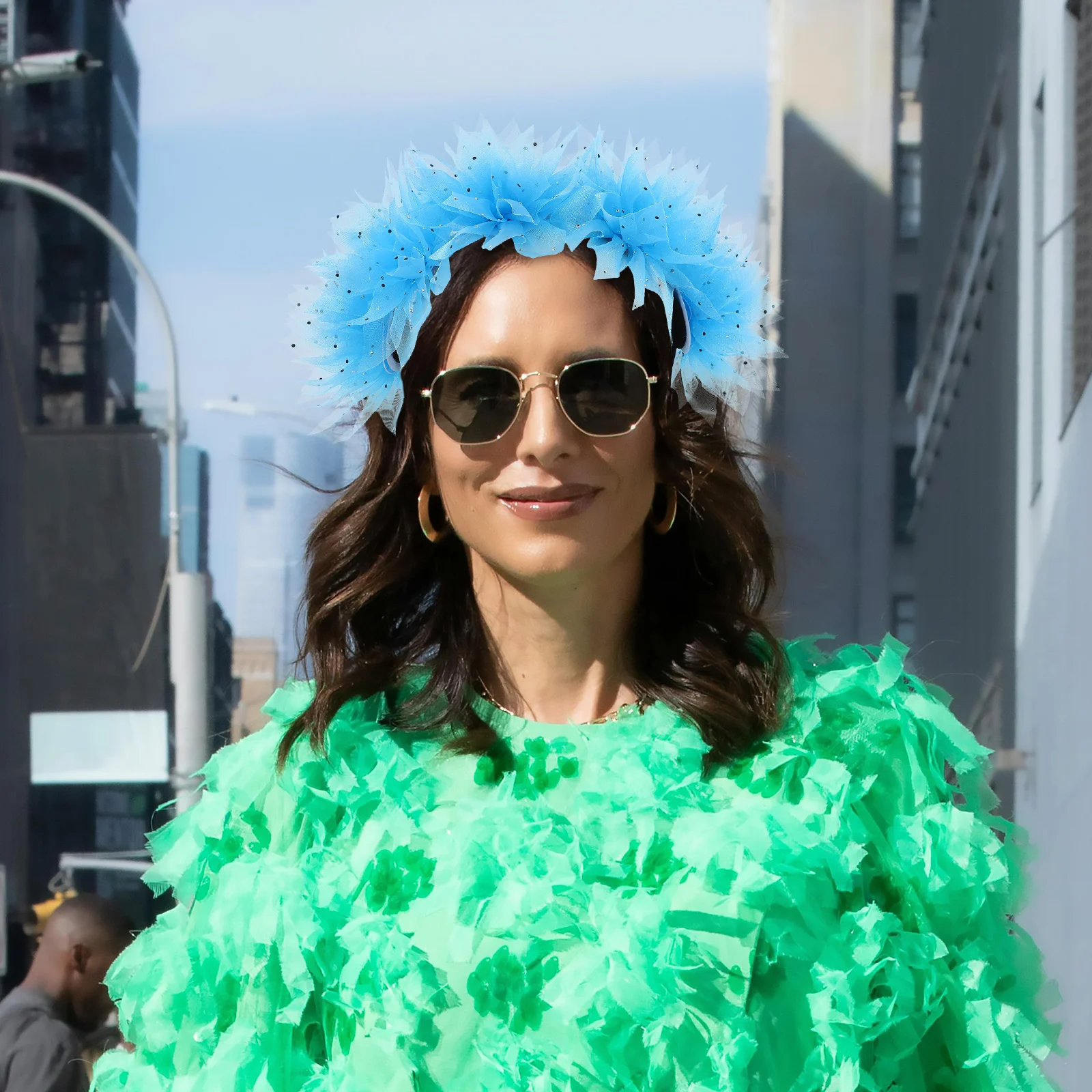 

Net Mesh Rhinestone Hair Hoop Women Fashion Headband For Wedding Party Photo Shoots Hair Styling Tools Accessories