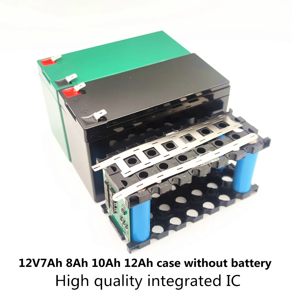 12V7Ah 8Ah10Ah12Ah Replace Lead-Acid for Lithium Battery Case Electric Sprayer Special Plastic 18650 Storage Box Green Black