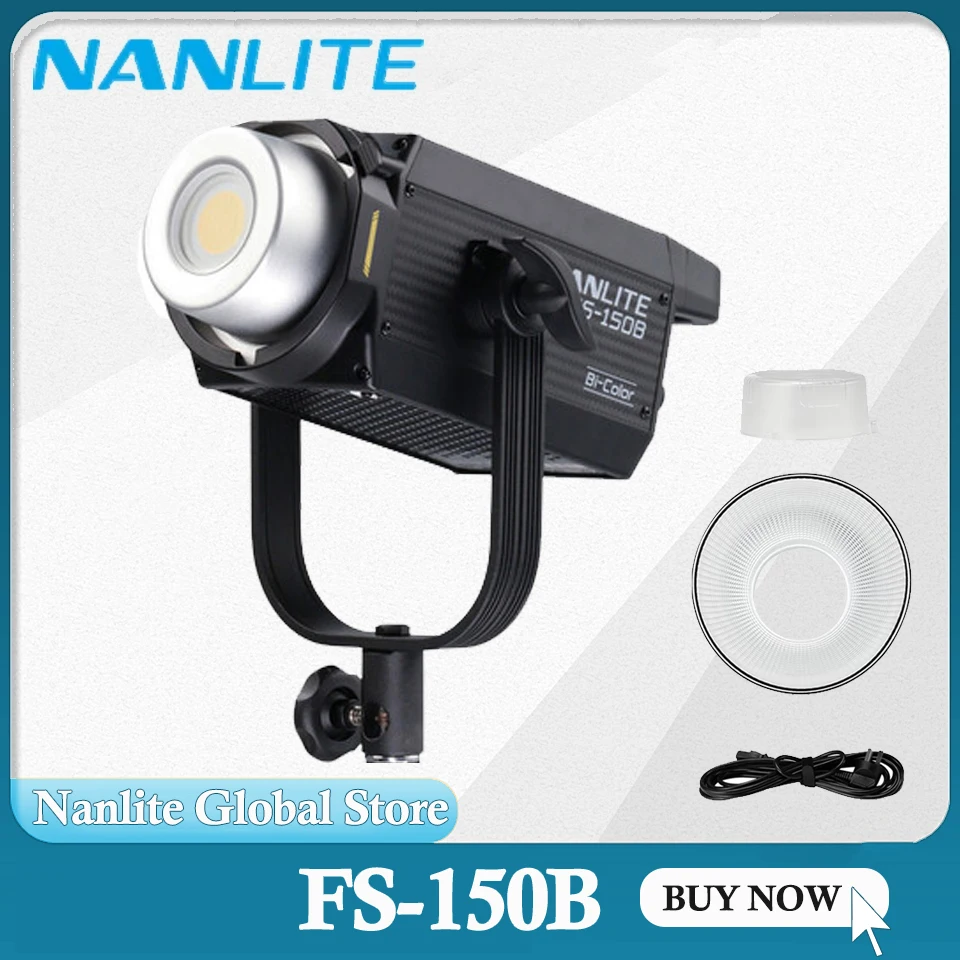 

Nanlite FS-150B Bi-Color LED Fill Light 175W 2700K-6500K Photography Light Multiple Controls for Studio Outdoor Multiple Scenes