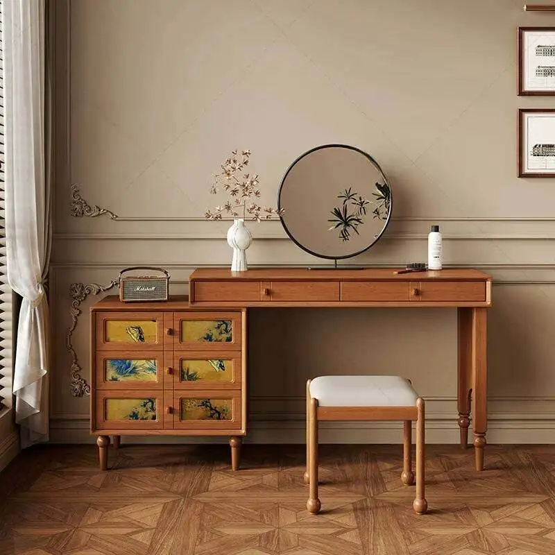 Drawers Simple Makeup Vanity Desk Vintage Adult Europa Mirror Makeup Vanity Desk Cheap Corner Komody Master Bedroom Furniture