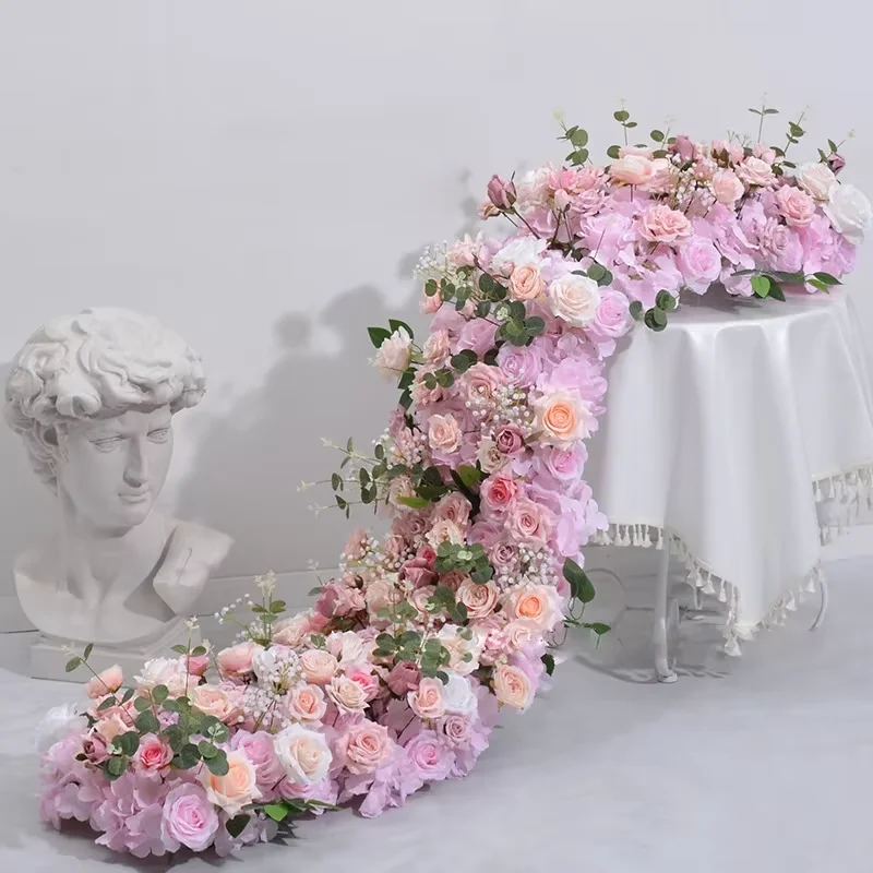 

Uflower Artificial Flower Flower Row Wedding Arrangement Decoration Floral Backdrop Table Flower Runner Event Party Floral Decor