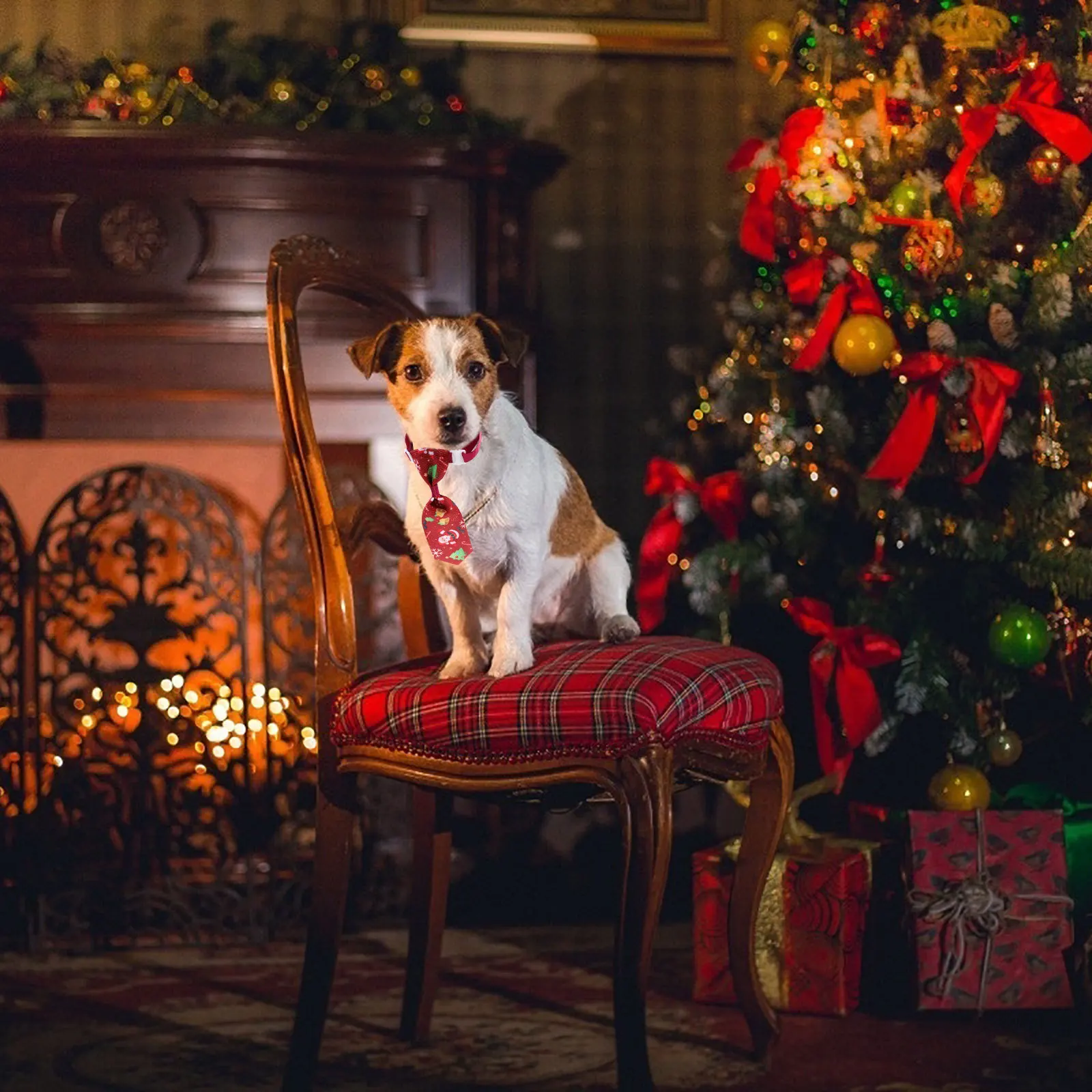 

16Pcs Pet Neckties Christmas Adjustable Dog Cat Ties Xmas Party Supplies Pet Grooming Accessories Holiday Costume