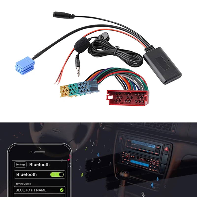 Microphone audio Bluetooth pour autoradio, adaptateur micro mains libres, ISO 8 broches pour Gamma 5 MFD Sharan Lupo Polo 6SEE 9N