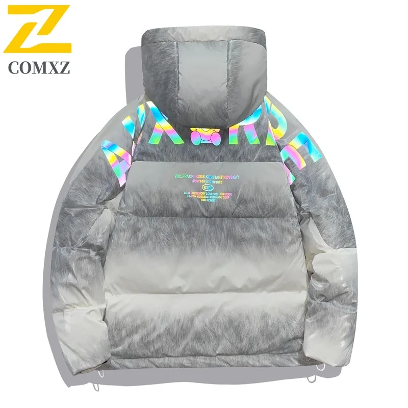 COMXZ Men Bread Jacket Comfortable Fashion Trendy Lightweight Warm Snowy Padded Jacket Travel Minimalist Branded Puffer Jacket