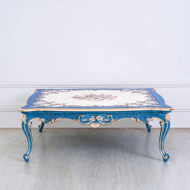 Comptoir français rétro salon table basse table à thé gravée