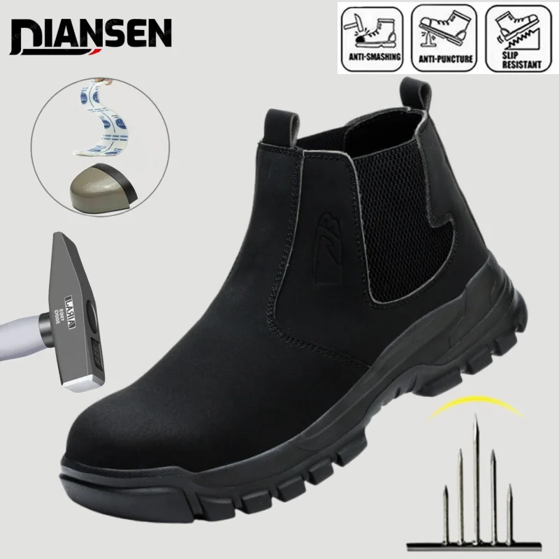 

Waterproof Boots Safety Shoes Men Steel Toe Work Shoes Men Women Work Safety Boots Anti Smash Safety Indestructible