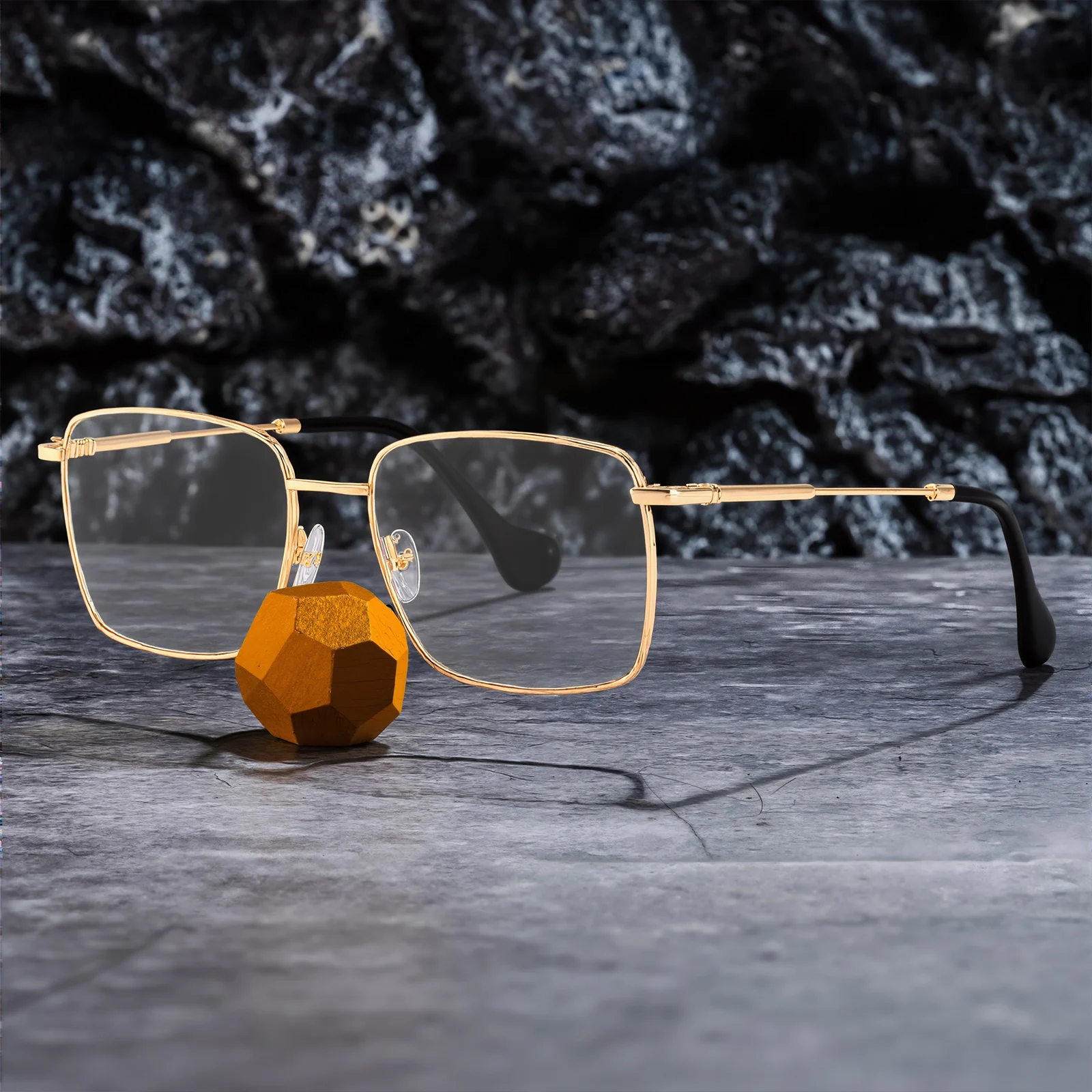 Men Anti Blue Ray Light Blocking Glasses UV400 Glasses For Computer Eyeglasses Trend High Quality Square Gold Decorative Eyewear - Image 2